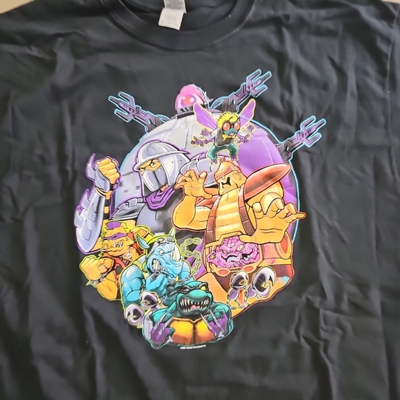 NEW Adult XL NECA TMNT ‘Villains’ T-Shirt Stern Pinball Crate Ninja Turtles - Picture 2 of 6